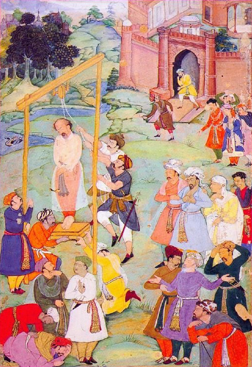 Miniatura storica raffigurante l’esecuzione di al-Ḥallāj, mistico sufi condannato come eretico nell’Islam abbaside