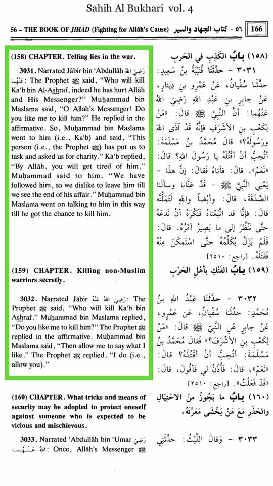 islam menzogna per uccidere qualcuno