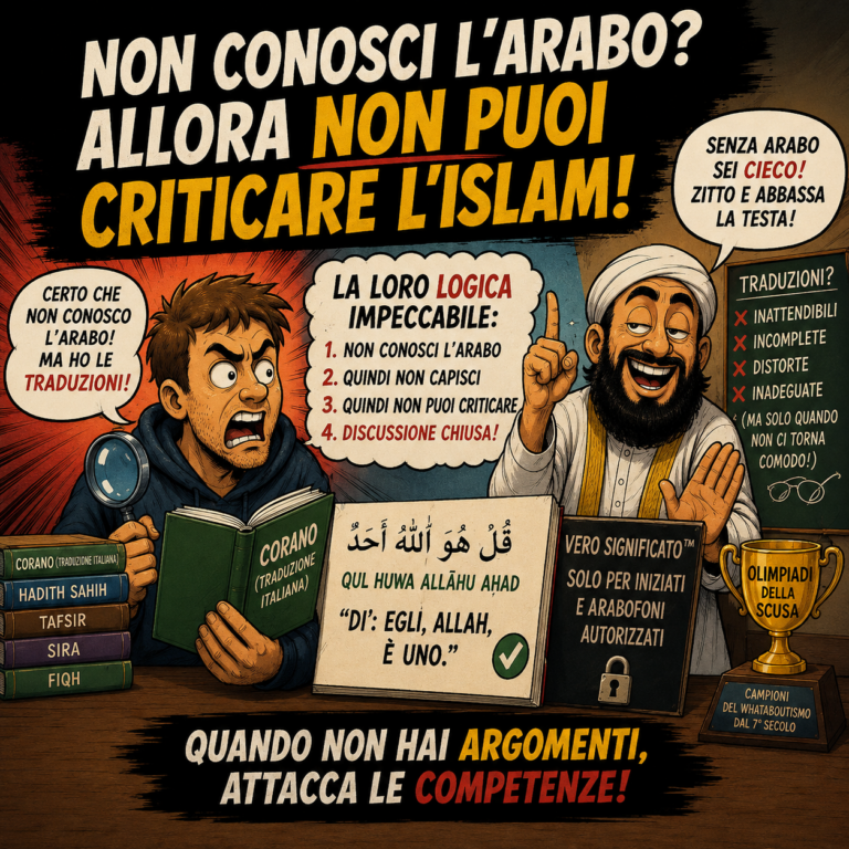 Non conosci l’arabo? Obiezione secondo cui non si potrebbe criticare l’Islam usando traduzioni del Corano