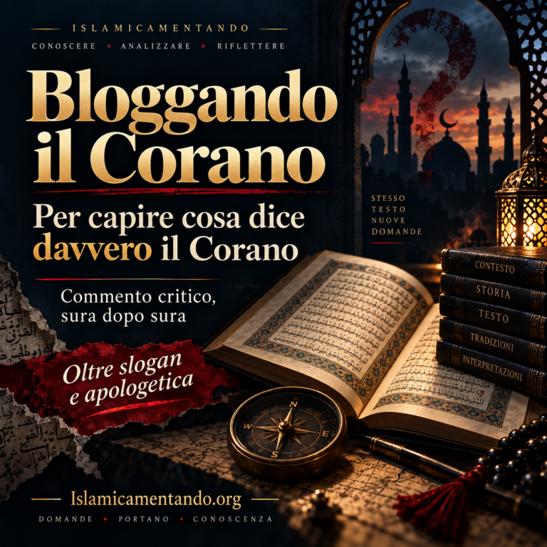 Bloggando il Corano – commento critico al Corano in italiano, sura dopo sura, di Islamicamentando